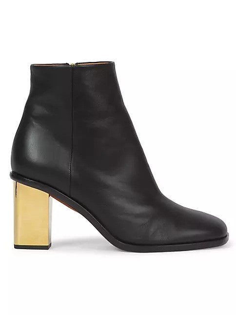 CHLOE "Rebecca" Gold Heel Ankle Boot