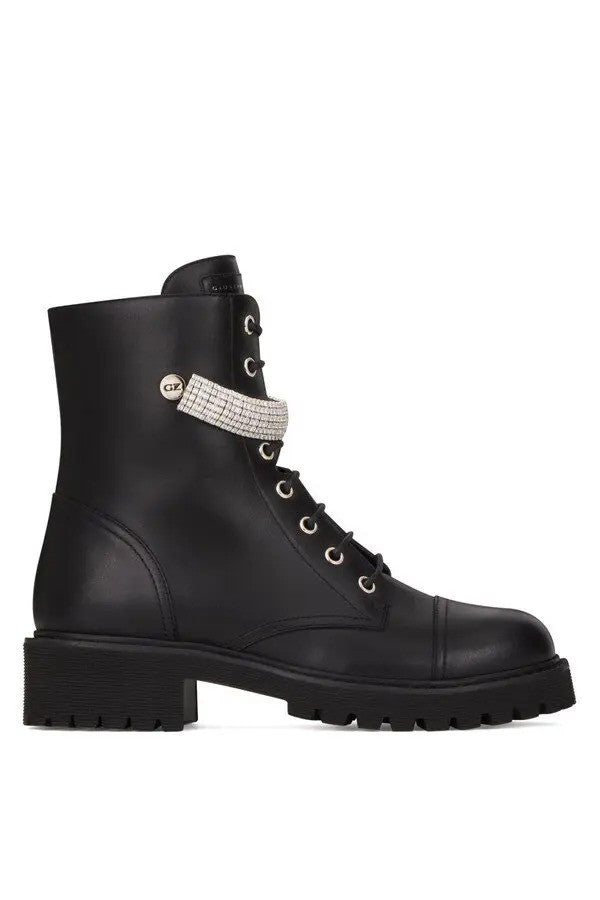 GIUSEPPE ZANOTTI 'Alexa Crystal' Combat Boots