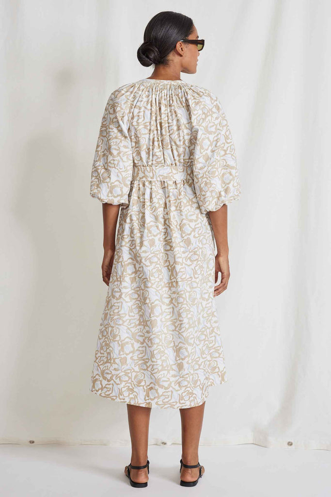 A PIECE APART "Sun Mesa" Midi Dress