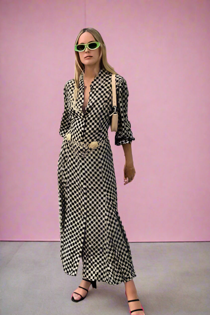 RIXO "Maddison Checkerboard" Dress