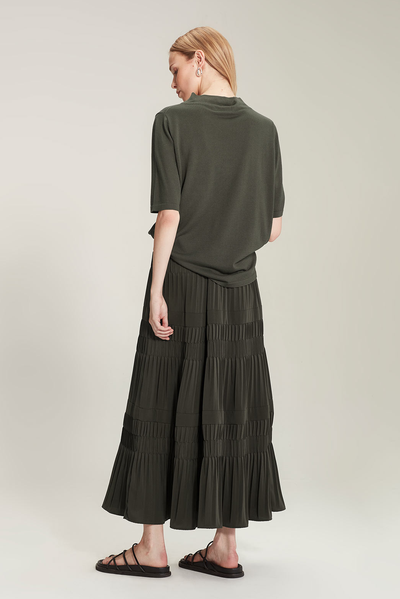SILLS "Alma" Pleat Midi Skirt
