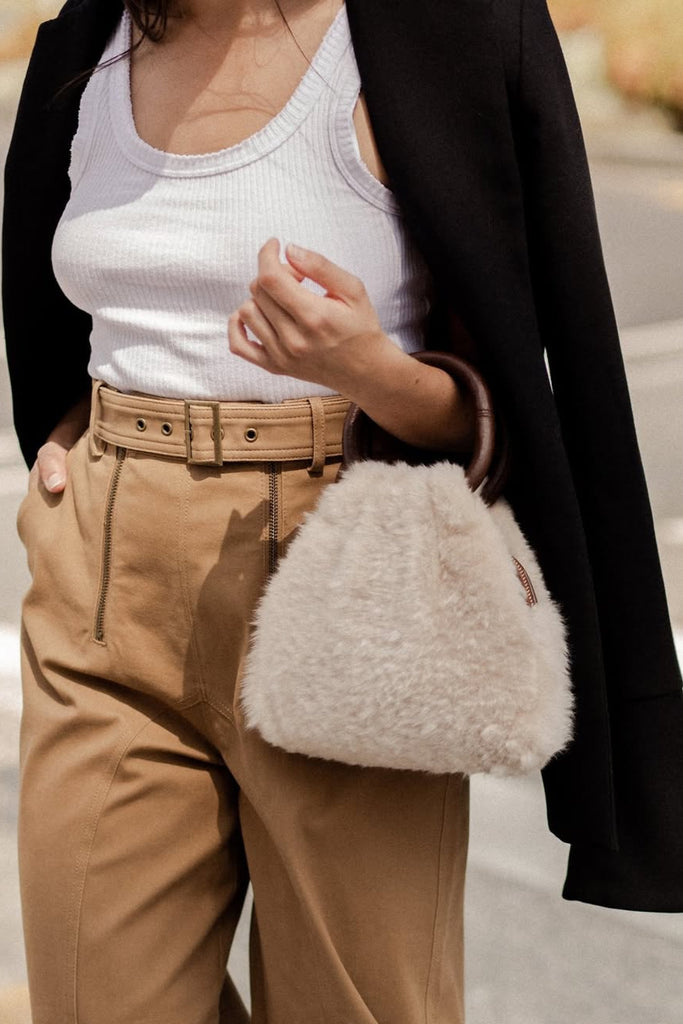 DEADLY PONIES "Mr Mini Tulip Shearling" Bag