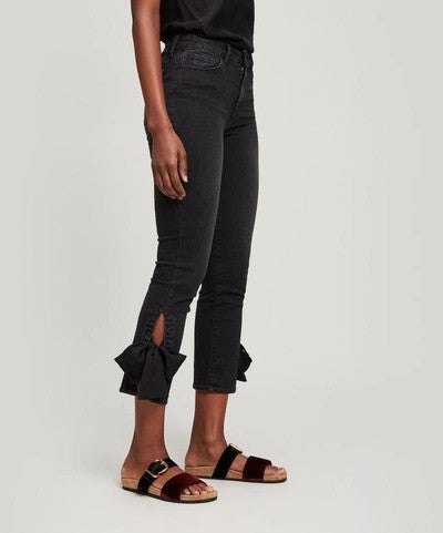 PAIGE "Jacqueline" Straight Bow Jeans