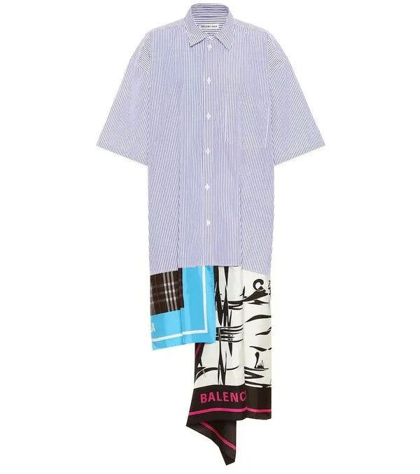 BALENCIAGA "Scarf Cotton And Silk Shirt" Dress