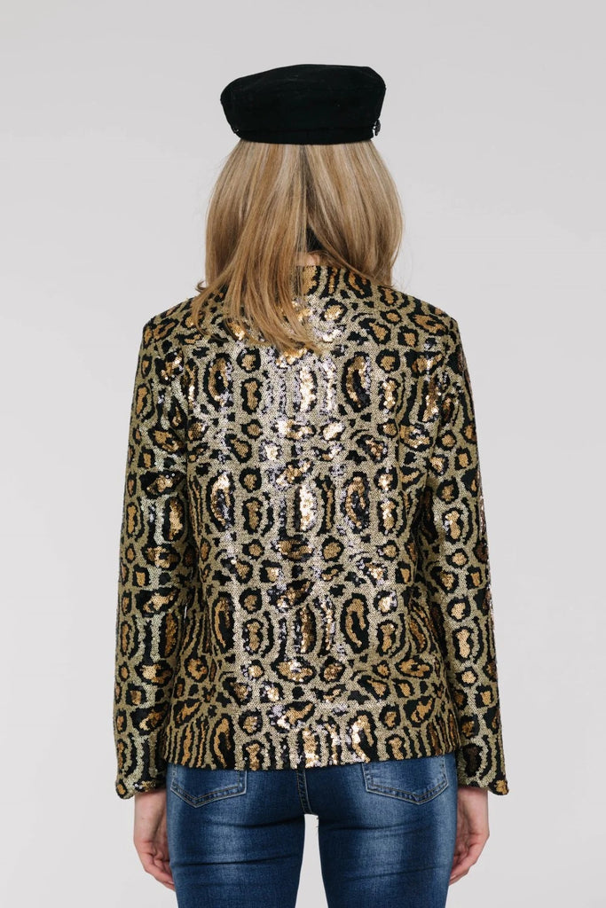 DAVID POND "Leopard Sequin" Jacket