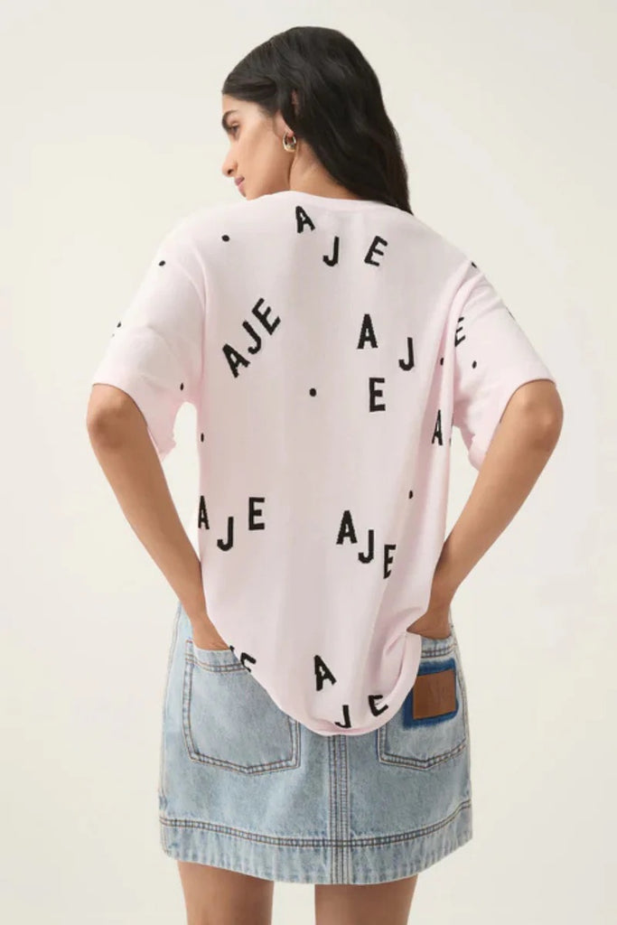 AJE "Decora Logo Sprinkle Knit" T-shirt