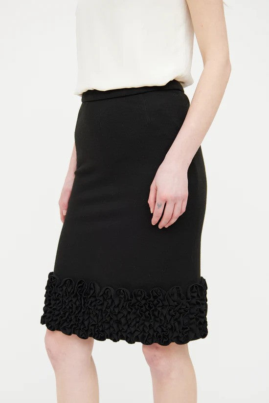 DOLCE & GABBANA "Wool and Ruffle" Skirt