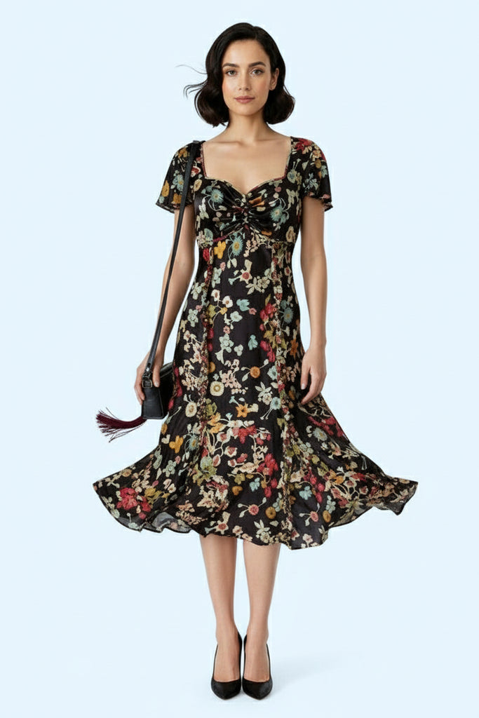 FENN WRIGHT MANSON "Floral Silk" Dress