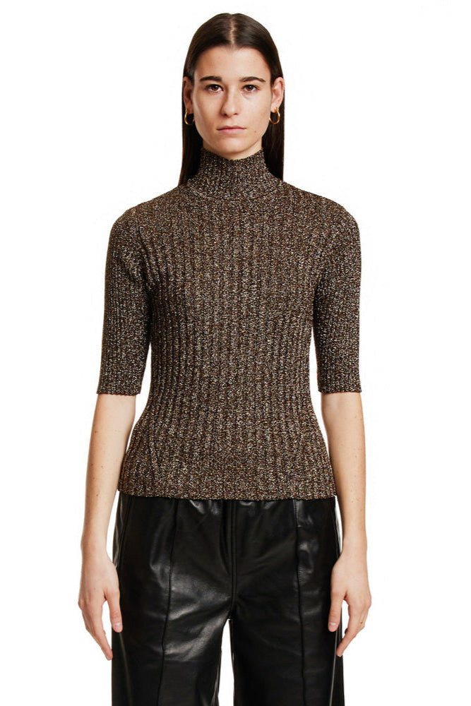 GANNI "Lurex Ribbed" Top