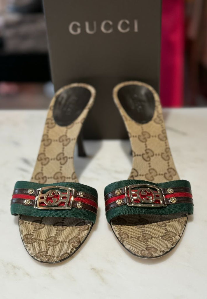 GUCCI "Malaga" GG Mule