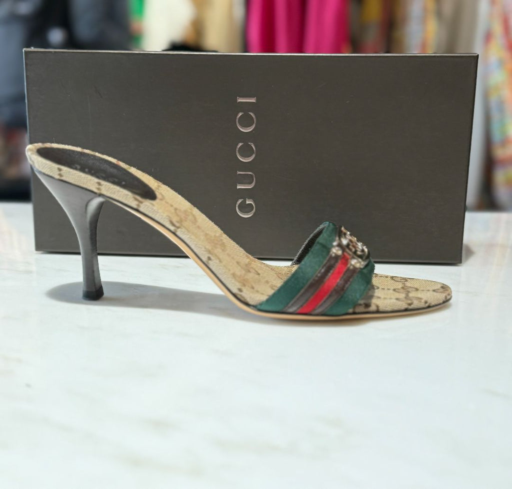 GUCCI "Malaga" GG Mule