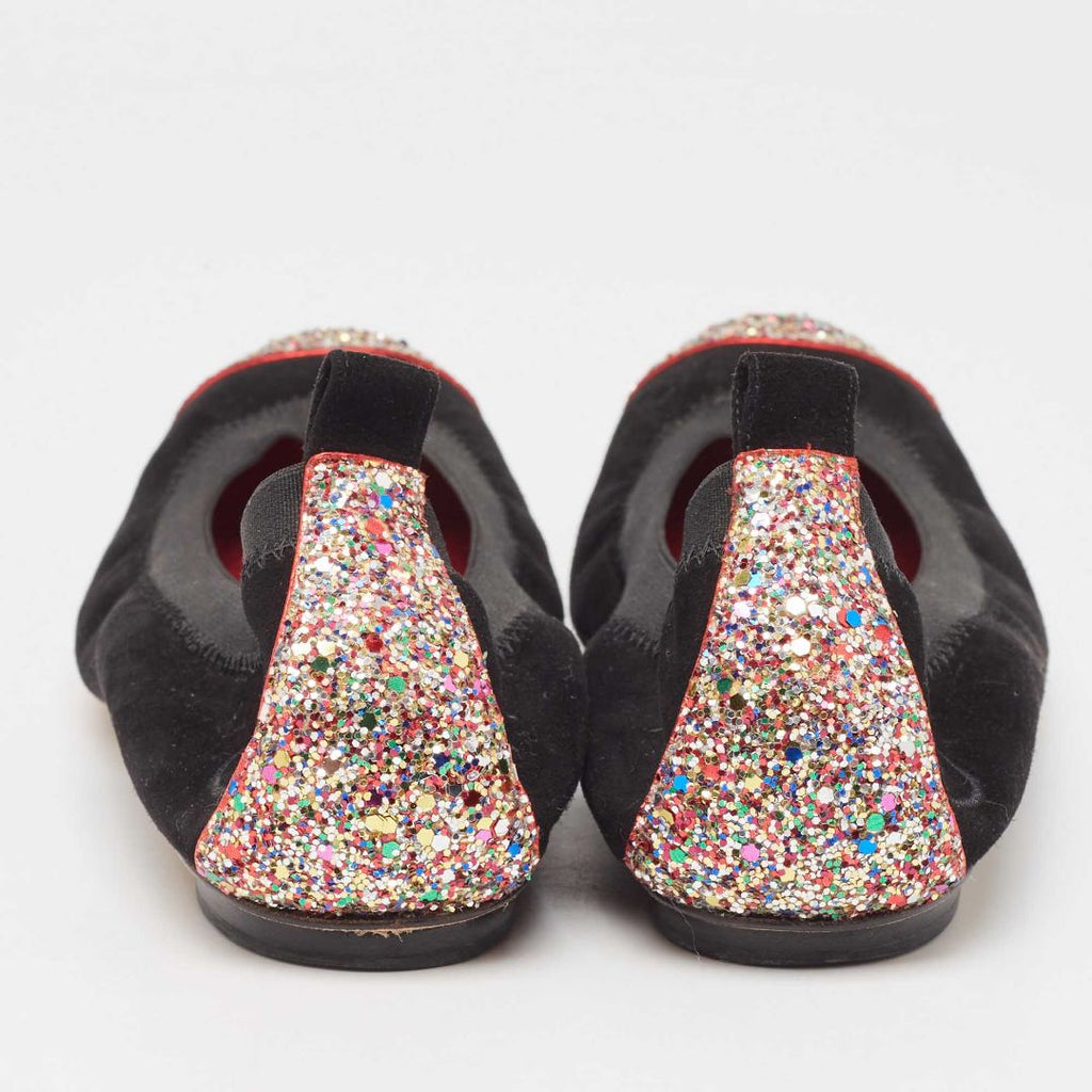 CHANEL "Glitter Scrunch" Ballet Flats