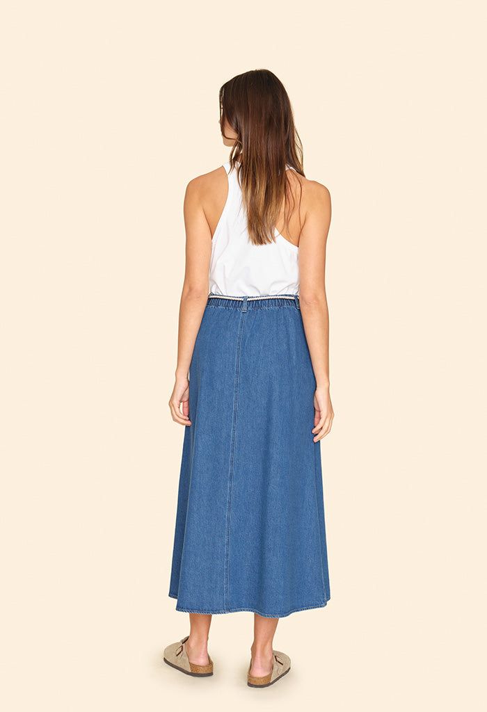XiRENA 'Spence' Button Front Denim Skirt