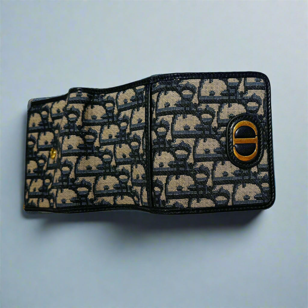 Dior "Oblique Jacquard 30 Montaigne Glycine" Wallet