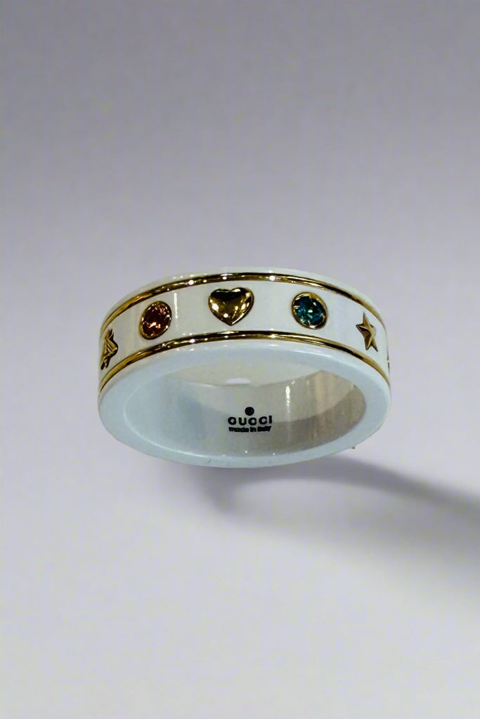 Gucci "Icon 18k With Gemstones" Ring