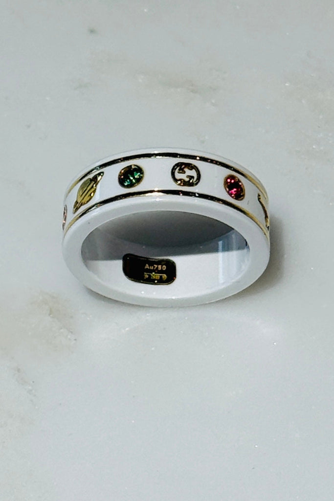 Gucci "Icon 18k With Gemstones" Ring