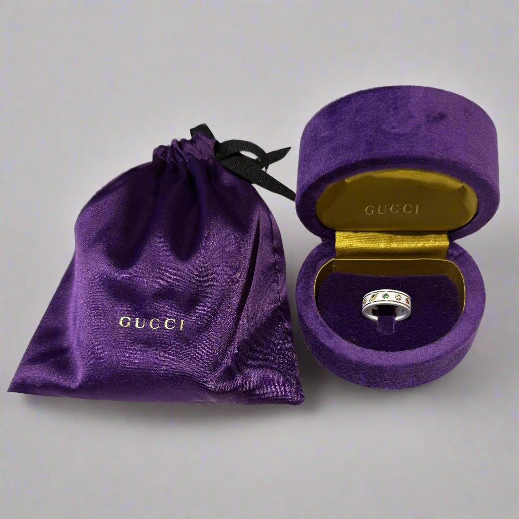 Gucci "Icon 18k With Gemstones" Ring