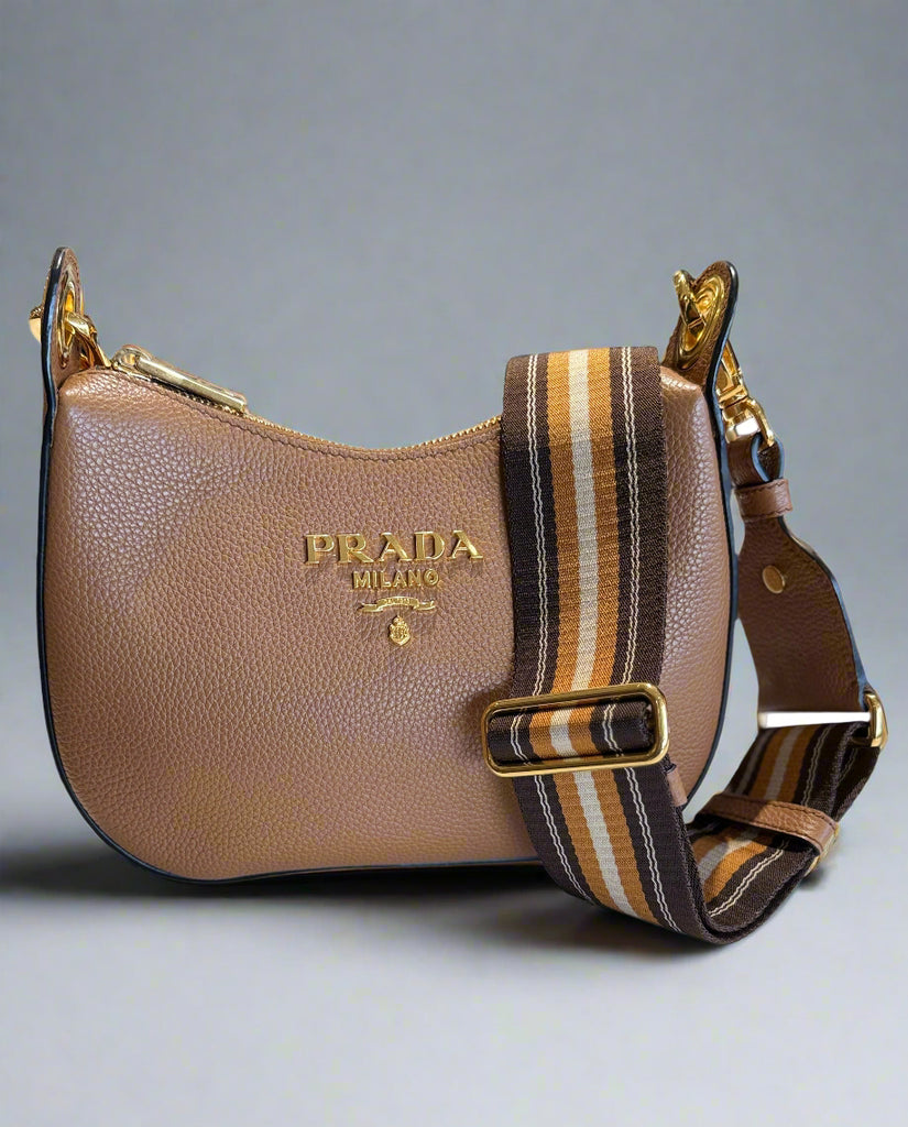 PRADA MILANO " Vitello Phenix Sacca Mini " Bag 24 cm W, 18 cm H ,6 cm D