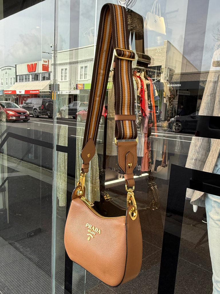 PRADA MILANO " Vitello Phenix Sacca Mini " Bag 24 cm W, 18 cm H ,6 cm D