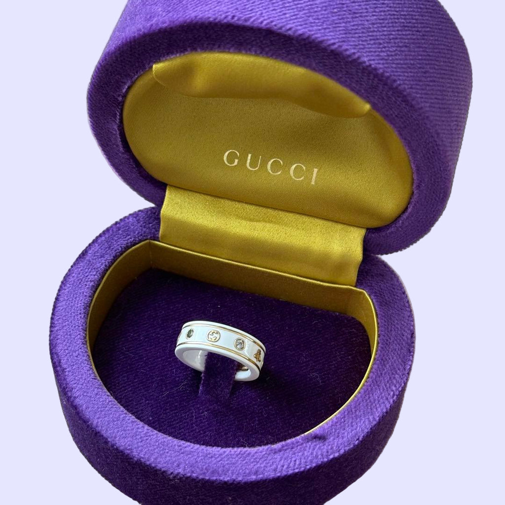 Gucci "Icon 18k With Gemstones" Ring