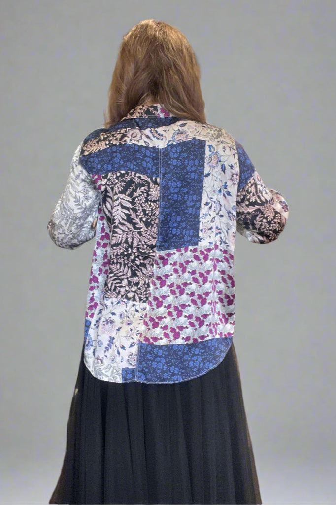 FORTE_FORTE "Silk Liberty Patchwork" Shirt