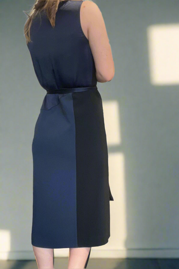 DIANE VON FURSTENBURG "Tri Fabric Wrap" Dress