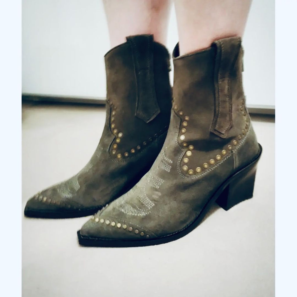 ZADIG & VOLTAIRE "Cara High" Western Suede Boots