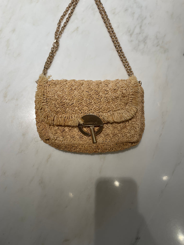 VANESSA BRUNO "Raffia Moon" Bag