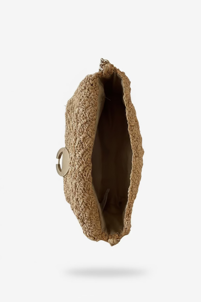 VANESSA BRUNO "Raffia Moon" Bag