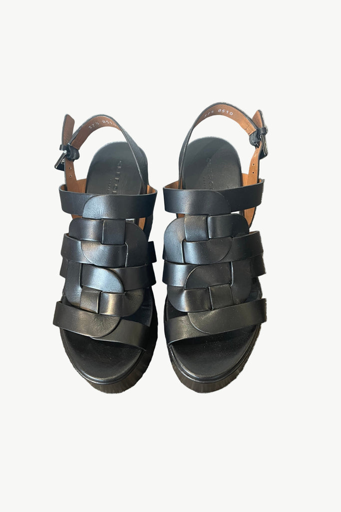 CLERGERIE "Casey" Leather Platform Sandals