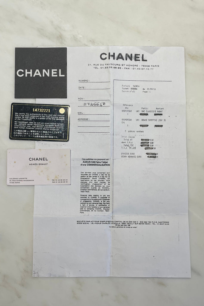 CHANEL "Caviar" Leather Grand Shopping Tote