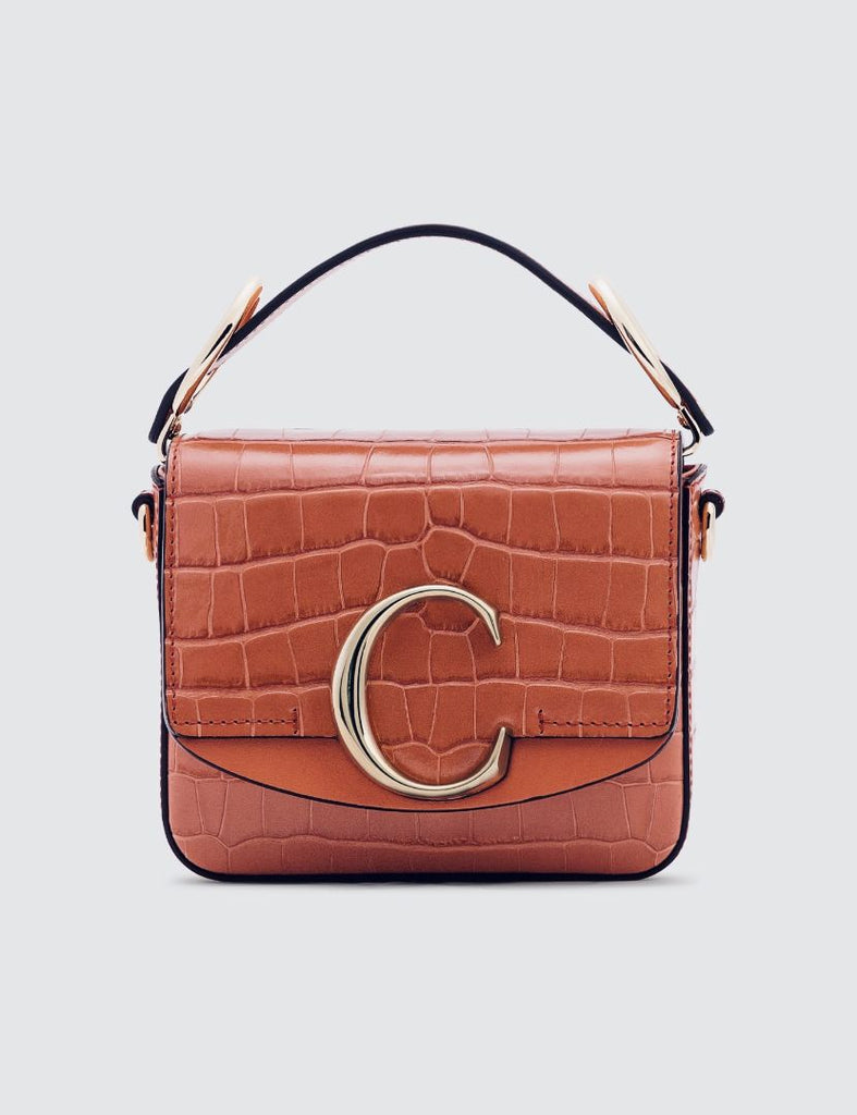 CHLOE "Mini C" Crossbody Leather Handbag