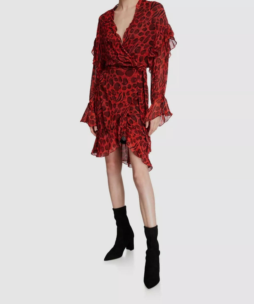 IRO "Leopard" Wrap Dress