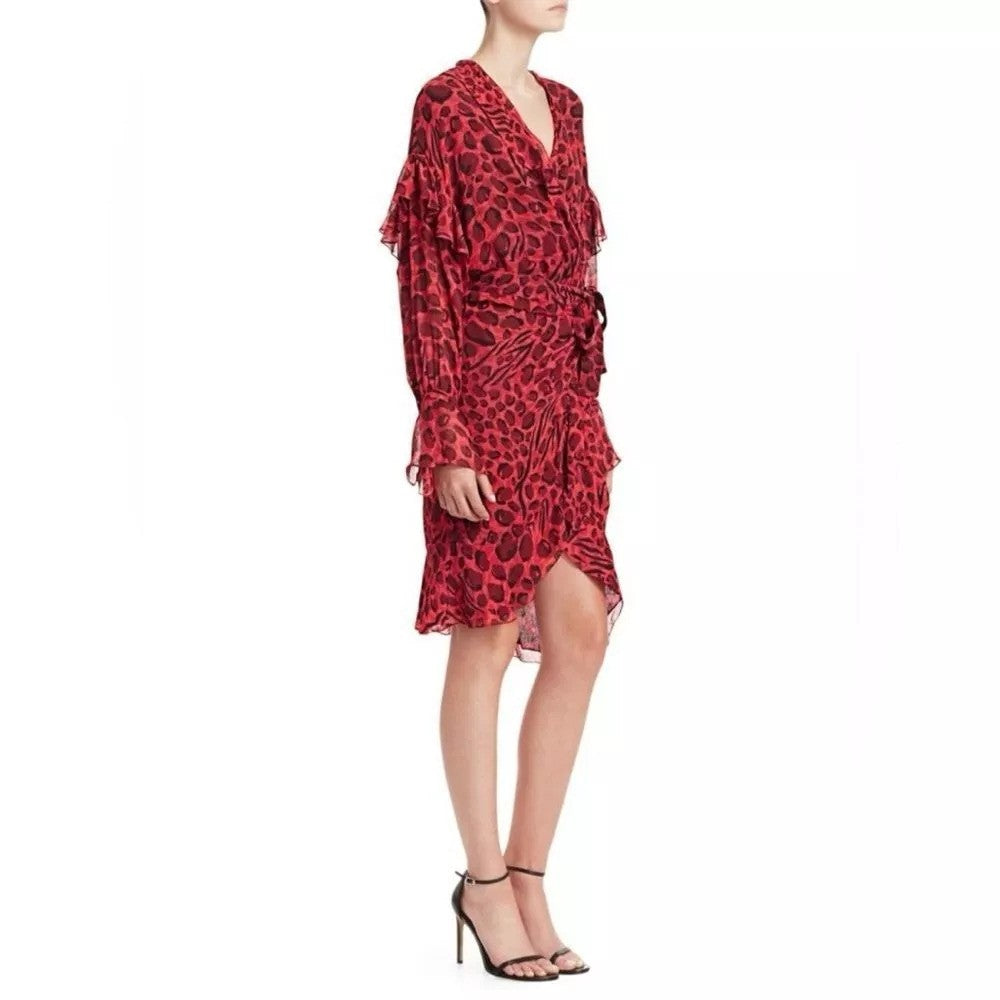 IRO "Leopard" Wrap Dress