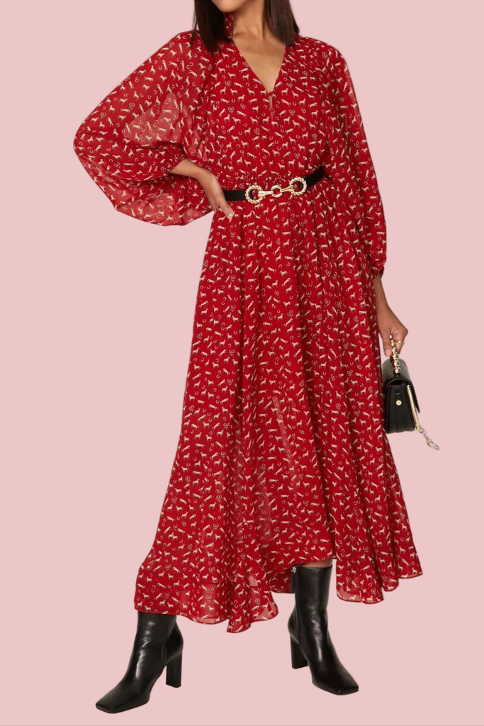 MAJE "Rombe In Rouje Chevaux" Dress