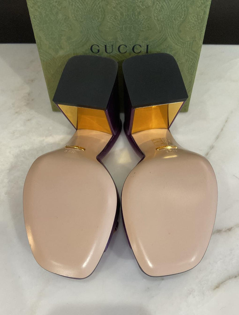 GUCCI "Baby Horsebit" Slide Sandals