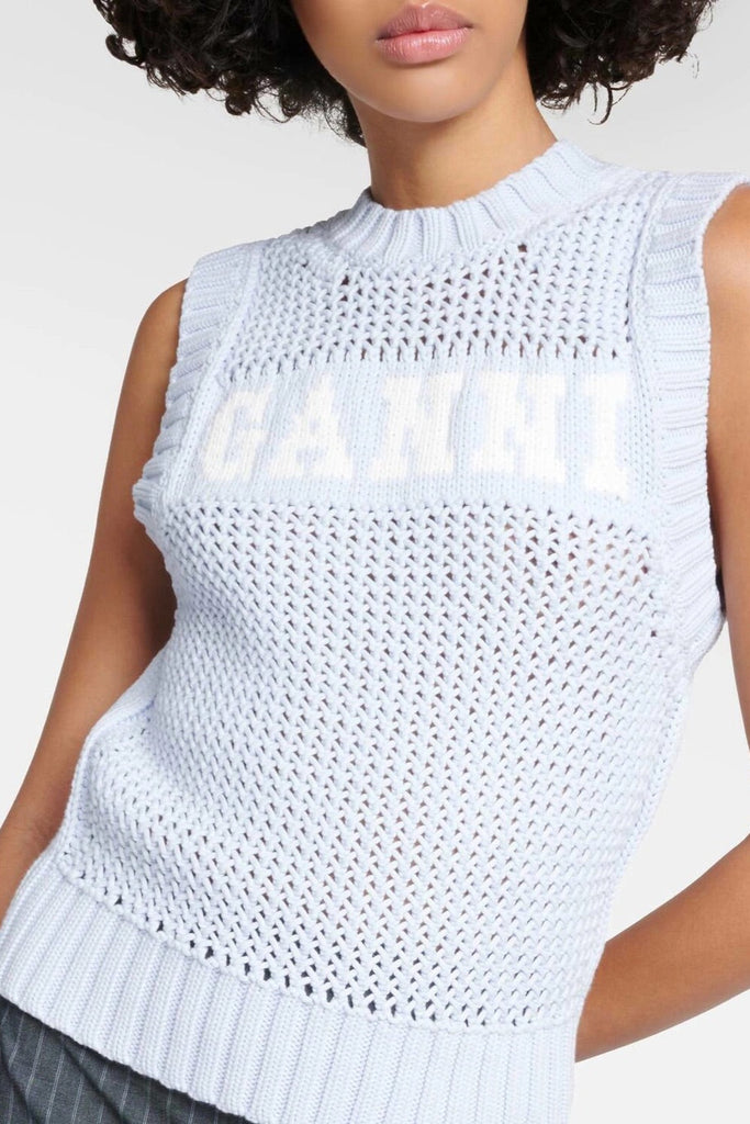 GANNI "Intarsia Logo Knit" Vest