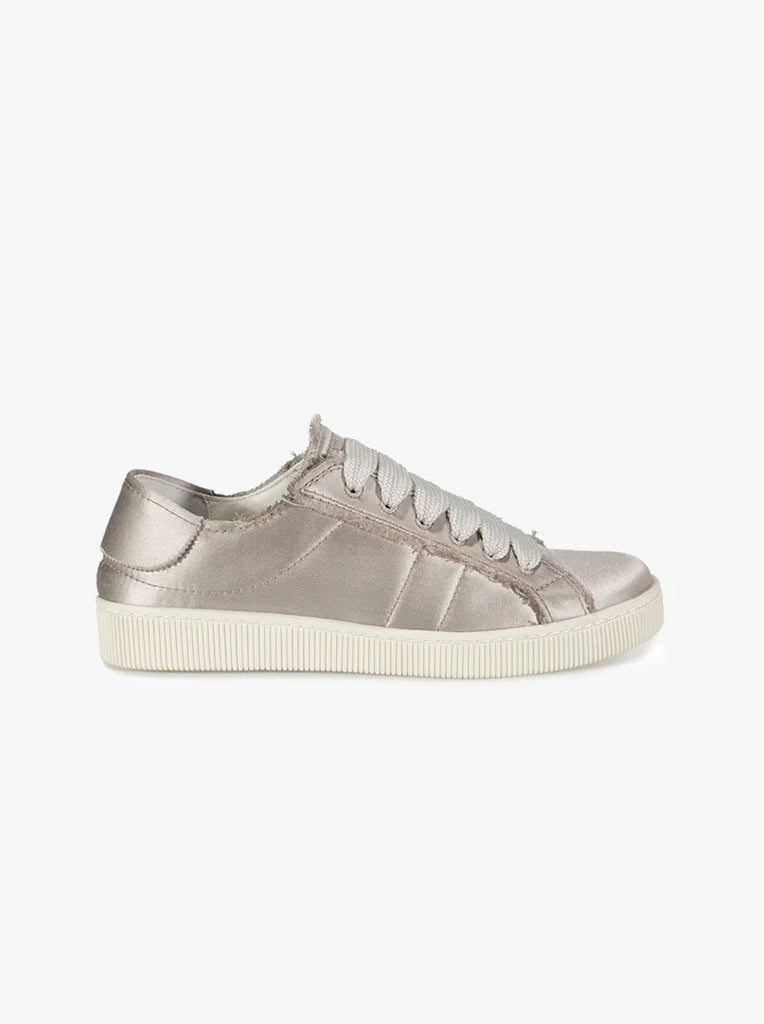 PEDRO GARCIA "Persy Taupe" Satin Sneakers