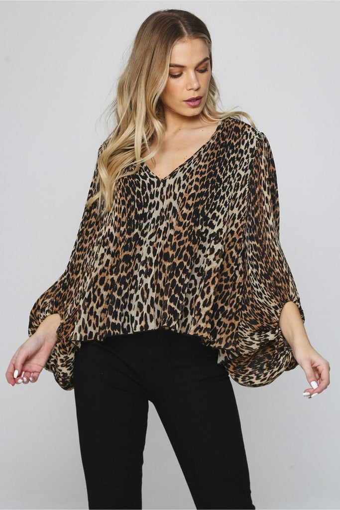 GANNI "Georgette Leopard" Top
