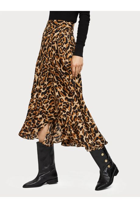 SCOTCH & SODA "Leopard Ruffle" Skirt