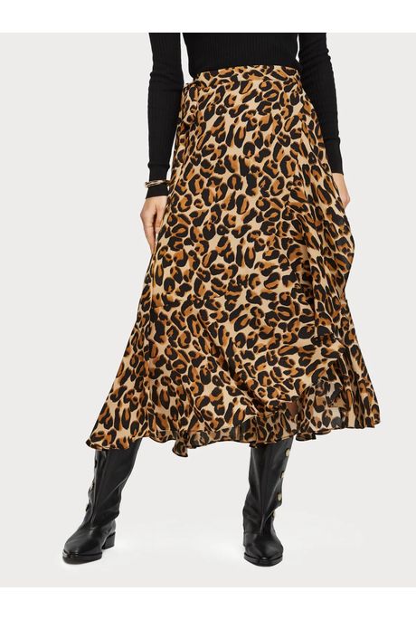 SCOTCH & SODA "Leopard Ruffle" Skirt