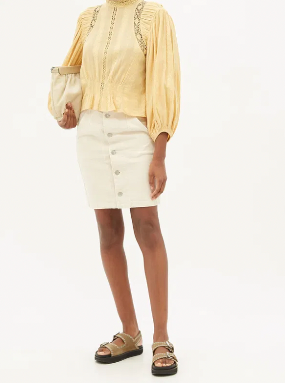 ISABEL MARANT ETOILE "Jassie Keyhole Puff" Blouse