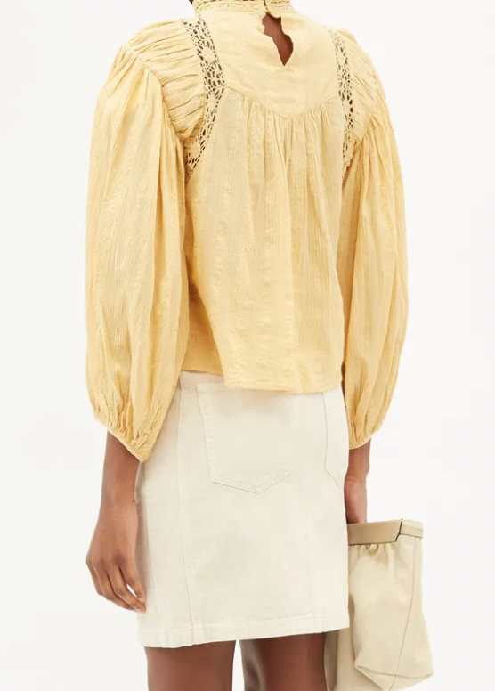 ISABEL MARANT ETOILE "Jassie Keyhole Puff" Blouse