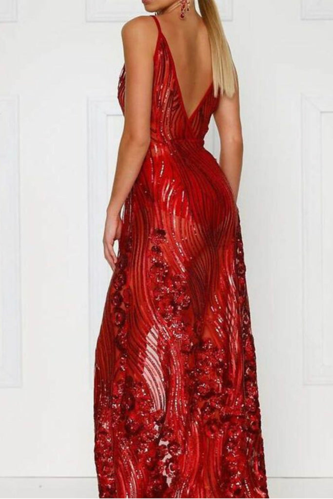 ALAMOUR "Lacrecia Sheer Sequin" Gown