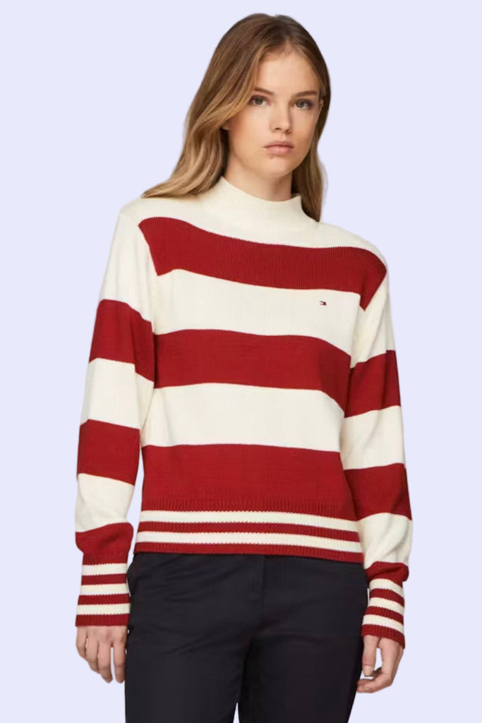 TOMMY HILFIGER "Rugby Mock Neck" Sweater
