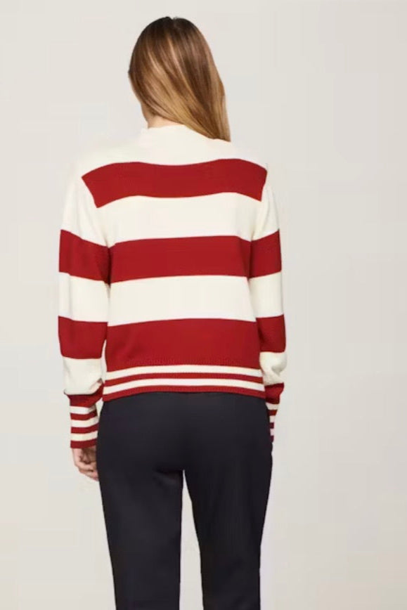 TOMMY HILFIGER "Rugby Mock Neck" Sweater