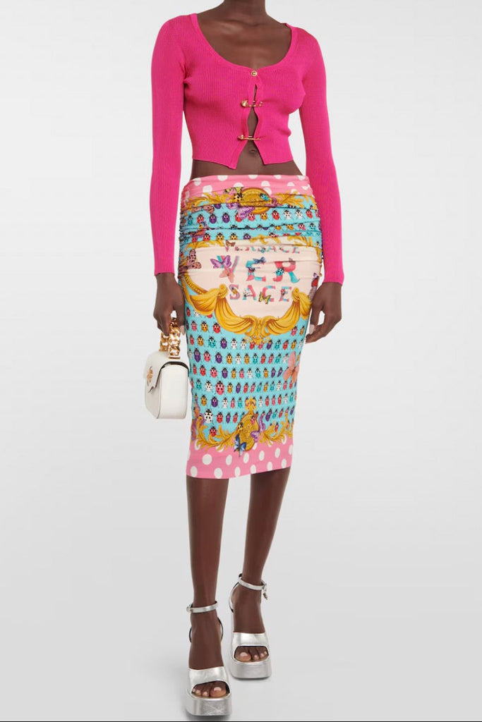 VERSACE "Ladybug Print" Skirt