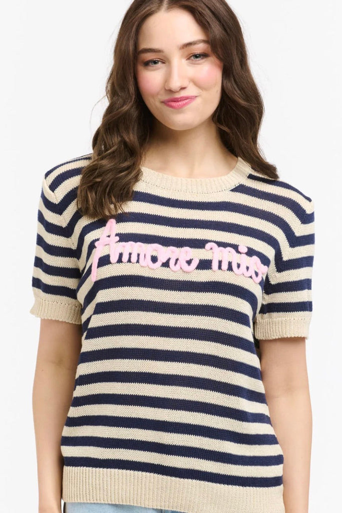 URBAN LUXURY "Striped" Knit Sweater