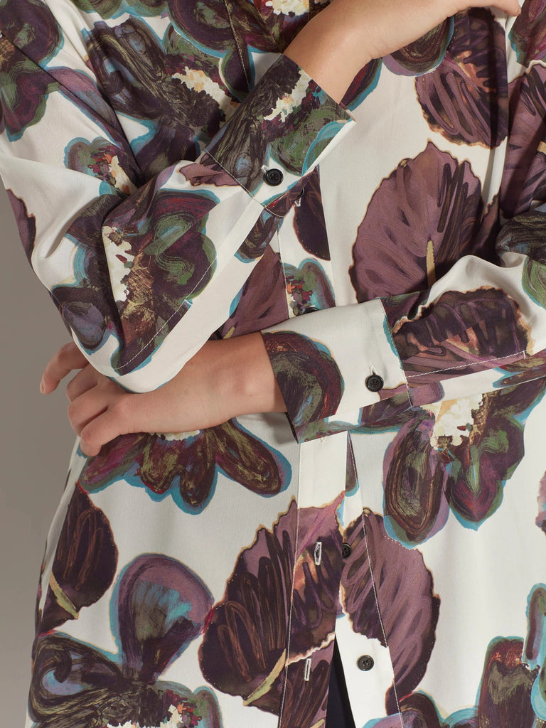 JULIETTE HOGAN "Essa" Anthurium Silk Shirt