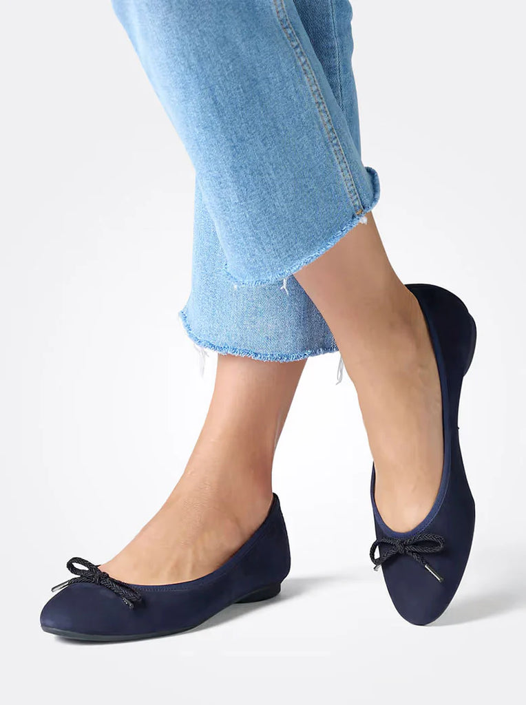 PAUL GREEN "Tilly Navy Suede" Ballet flats